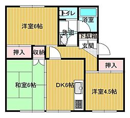 操南ハイツ 3DKの間取図画像