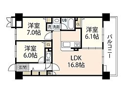 フィール野田公園 3LDKの間取図画像
