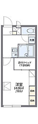 レオパレスルリーム3 1Kの間取図画像