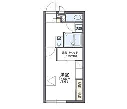 レオパレス早島7 1Kの間取図画像