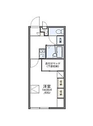 レオパレスエトワール 1Kの間取図画像