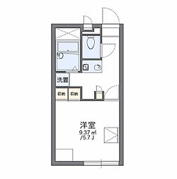 レオパレスSKY 1Kの間取図画像