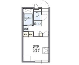 レオパレスアサゴエ17 1Kの間取図画像