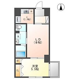 せかんどゆーす西口 1LDKの間取図画像