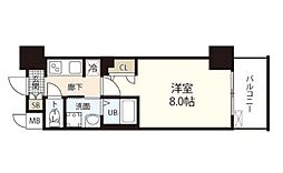 S-RESIDENCE表町 1Kの間取図画像