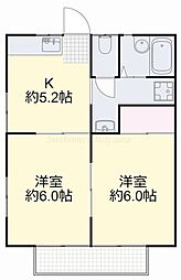 メゾン上道 2Kの間取図画像