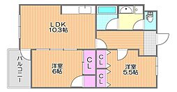 ガレリア21 2LDKの間取図画像