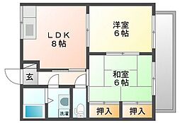 グリーンピュア浦安 2LDKの間取図画像