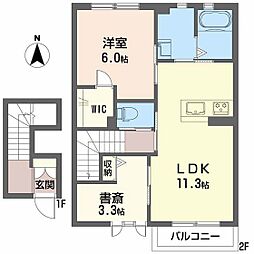 シャーメゾン妹尾 1SLDKの間取図画像
