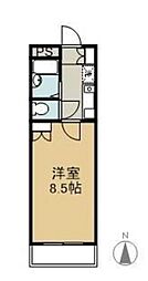 ブロードヒル2 1Kの間取図画像