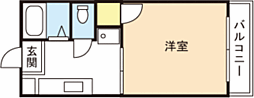 アサヒハイツ 1Kの間取図画像