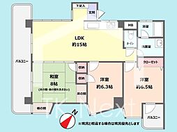 ヴァンベールパレス国場台B 3LDKの間取図画像