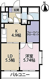 間取図画像 1LDK
