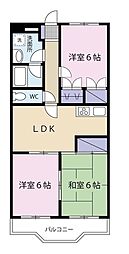 セピアコート清水 3LDKの間取図画像