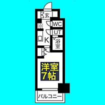 愛知県名古屋市西区那古野1丁目3-14（賃貸マンション1K・7階・23.36㎡） その2