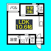 Warren shimokomeno III  ｜ 愛知県名古屋市中村区下米野町3丁目37-3（賃貸アパート1LDK・3階・30.80㎡） その2