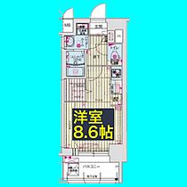 プレサンス名古屋菊井セルカ  ｜ 愛知県名古屋市西区菊井1丁目12-19（賃貸マンション1R・2階・25.16㎡） その2