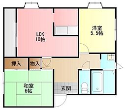 銀の馬車道　壱番館 2階2LDKの間取り