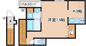 兵庫県加古郡播磨町宮北２丁目（賃貸アパート1K・2階・33.54㎡） その2