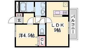 兵庫県相生市双葉１丁目（賃貸アパート1LDK・2階・40.95㎡） その2