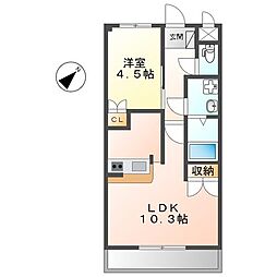 ルナフィット 1LDKの間取図画像
