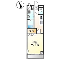 ダンデライオン 1Kの間取図画像