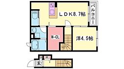 N.I.S 1LDKの間取図画像