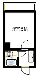姫路ソニーハイツ ワンルームの間取図画像