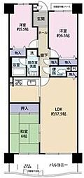 第二網干駅前マンション 3LDKの間取図画像