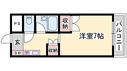 ラ・ポール ワンルームの間取図画像