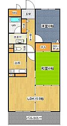 サンヴィレッヂ加西 2LDKの間取図画像