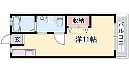 サンシティーJUN 1Kの間取図画像