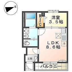 アヴェリア 1LDKの間取図画像
