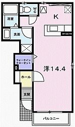 グレート.リバーy 1Kの間取図画像