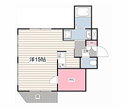 コリーヌ ワンルームの間取図画像