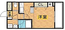 ハイメゾンベルデ ワンルームの間取図画像