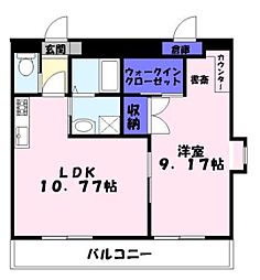 アメニティ水上 1LDKの間取図画像