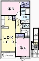 兵庫県赤穂市北野中（賃貸アパート2LDK・2階・57.21㎡） その2