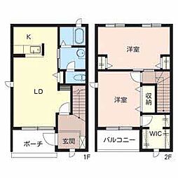シャーメゾン阿成 2LDKの間取図画像