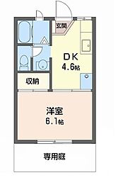 セフィラ北平野 1DKの間取図画像