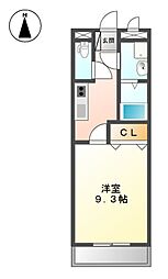 メイプル・パラーシオ 1Kの間取図画像