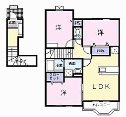 グラディート1 3LDKの間取図画像