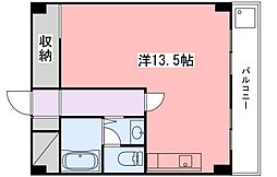 飾磨中村コーポ ワンルームの間取図画像