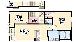 グリーンハーベスト 2LDKの間取図画像