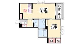 グランメゾン延末東 1LDKの間取図画像
