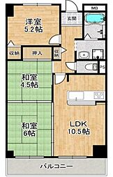 クリーンピア姫路白浜 2LDKの間取図画像