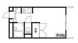 ノーブル高町 ワンルームの間取図画像
