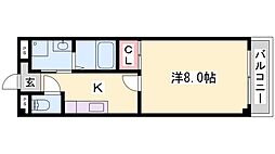 AIOI・壱番館 1Kの間取図画像