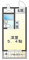 しらさぎメモリアルホール 1Kの間取図画像