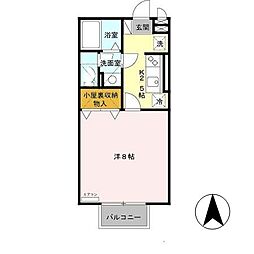グランエスト 1Kの間取図画像